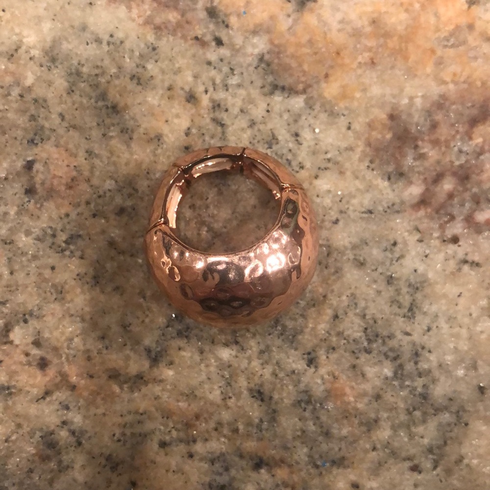 Adjustable Hammered Copper Ring - image 3